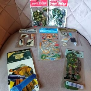 2/$20- Sticker Lot- Army, Camping, Fishing. Scrapbooking Supplies Embellishment…